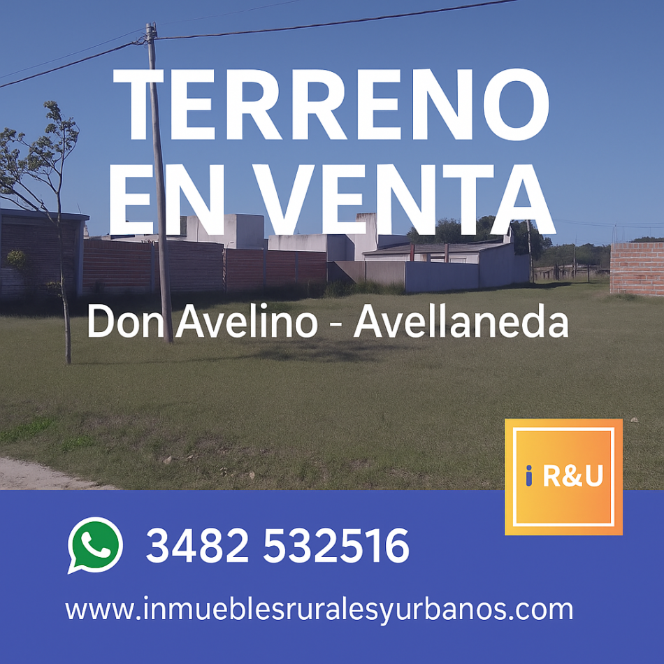 Terrenos en venta en Avellaneda, Santa Fe: ¡Oportunidad unica para construir tu futuro!